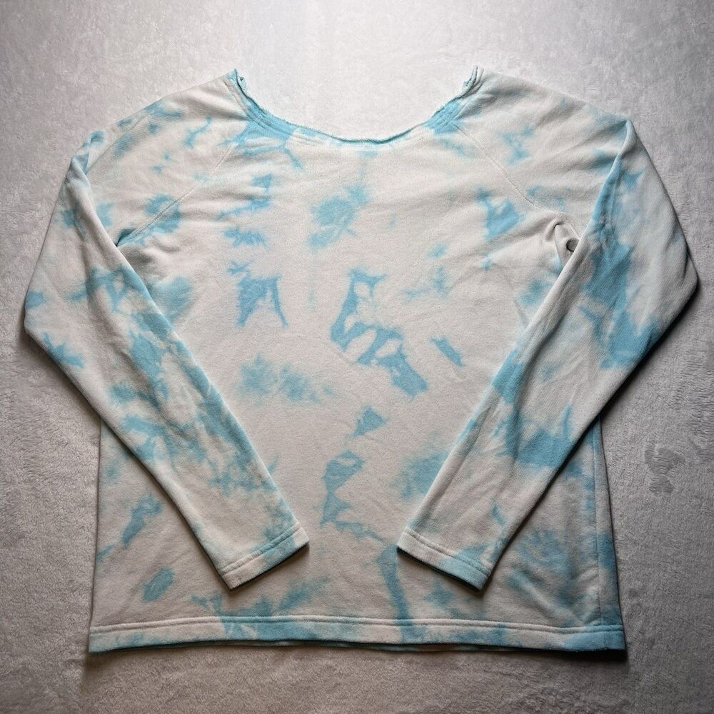 PINK By Victoria Secret Women’s Sweatshirt Boat Neck Tie-Dye Pullover Top XS - Picture 5 of 10